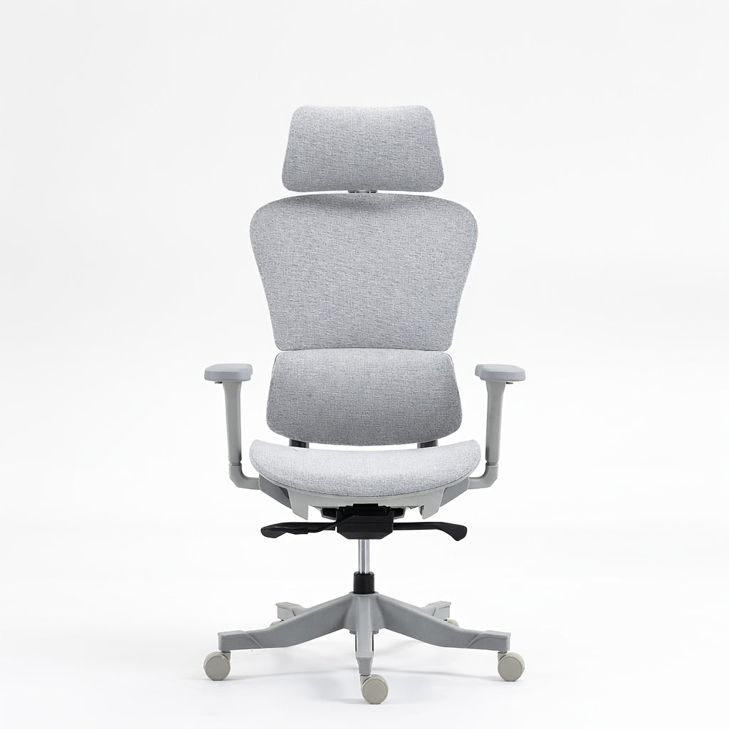 4D Adjustable Ergonomic Office Chair, 3-Position Tilt Lock, 300lbs Capacity, Breathable Mesh Desk Chair with Silent Wheels, PU Padded Armrests for Home & Office