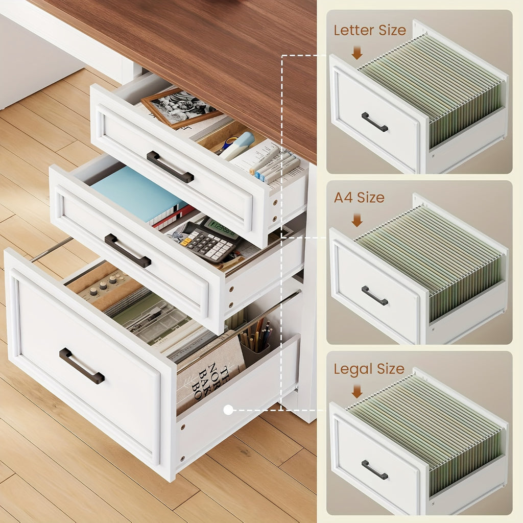 Farmhouse L-Shaped Standing Desk | 110\