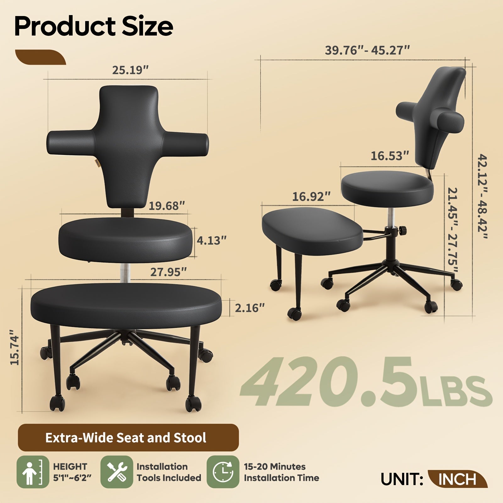 2026 Upgrade Ergonomic Office Chair Pro Max, Extra Wide Cross Legged Desk Chair With Retractable Footrest & Adjustable Height\u002FSeat Depth, Reversible Seat For ADHD\u002FMeditation, All-Day Comfort Computer Chair(Cross-Back Relaxation Technology)