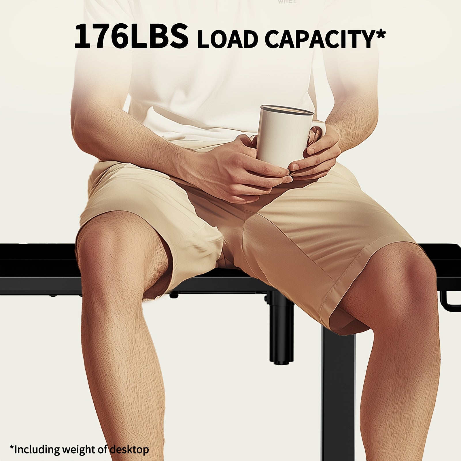 UP TO 40% OFF 63\u002F55\u002F48 Inch Adjustable Height Electric Lift Desk, Ergonomically Designed Office Desk, Gaming Desk, Suitable For Home Offices, Cafes, Restaurants, Electric Standing Table, Easter Gift