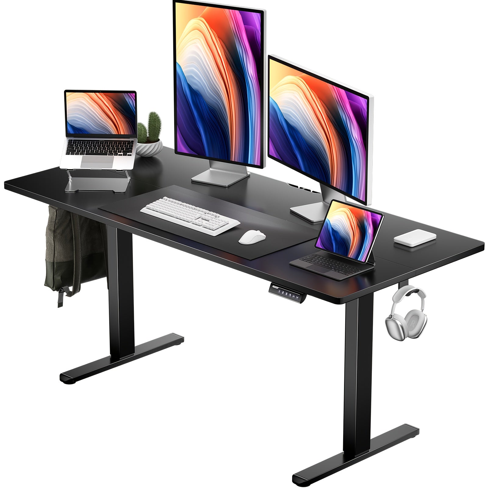 UP TO 40% OFF 63\u002F55\u002F48 Inch Adjustable Height Electric Lift Desk, Ergonomically Designed Office Desk, Gaming Desk, Suitable For Home Offices, Cafes, Restaurants, Electric Standing Table, Easter Gift