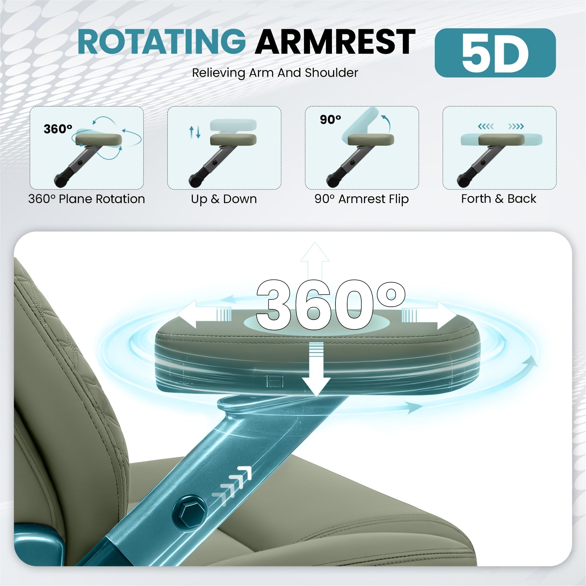 KERDOM Big Tall Ergonomic Office Chair with Air-Pumb Lumbar Support, 500lbs Capacity Executive Desk Chair for Heavy People, Manager Boss Wide Seat Computer Chair, PU Leather High Back Gaming Chair with 5D Adjustable Flip Armrests, Recline Function