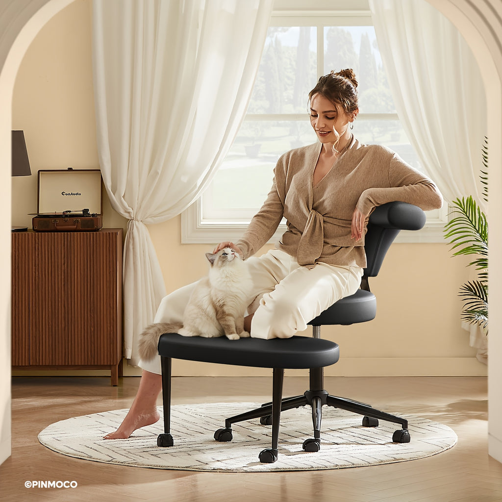 2026 Upgrade Ergonomic Office Chair Pro Max, Extra Wide Cross Legged Desk Chair With Retractable Footrest & Adjustable Height\u002FSeat Depth, Reversible Seat For ADHD\u002FMeditation, All-Day Comfort Computer Chair(Cross-Back Relaxation Technology)