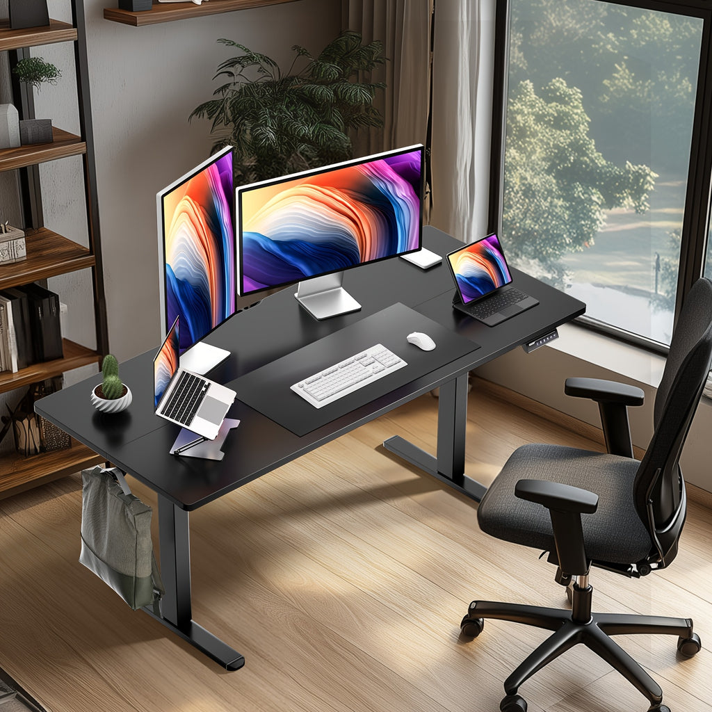 UP TO 40% OFF 63\u002F55\u002F48 Inch Adjustable Height Electric Lift Desk, Ergonomically Designed Office Desk, Gaming Desk, Suitable For Home Offices, Cafes, Restaurants, Electric Standing Table, Easter Gift