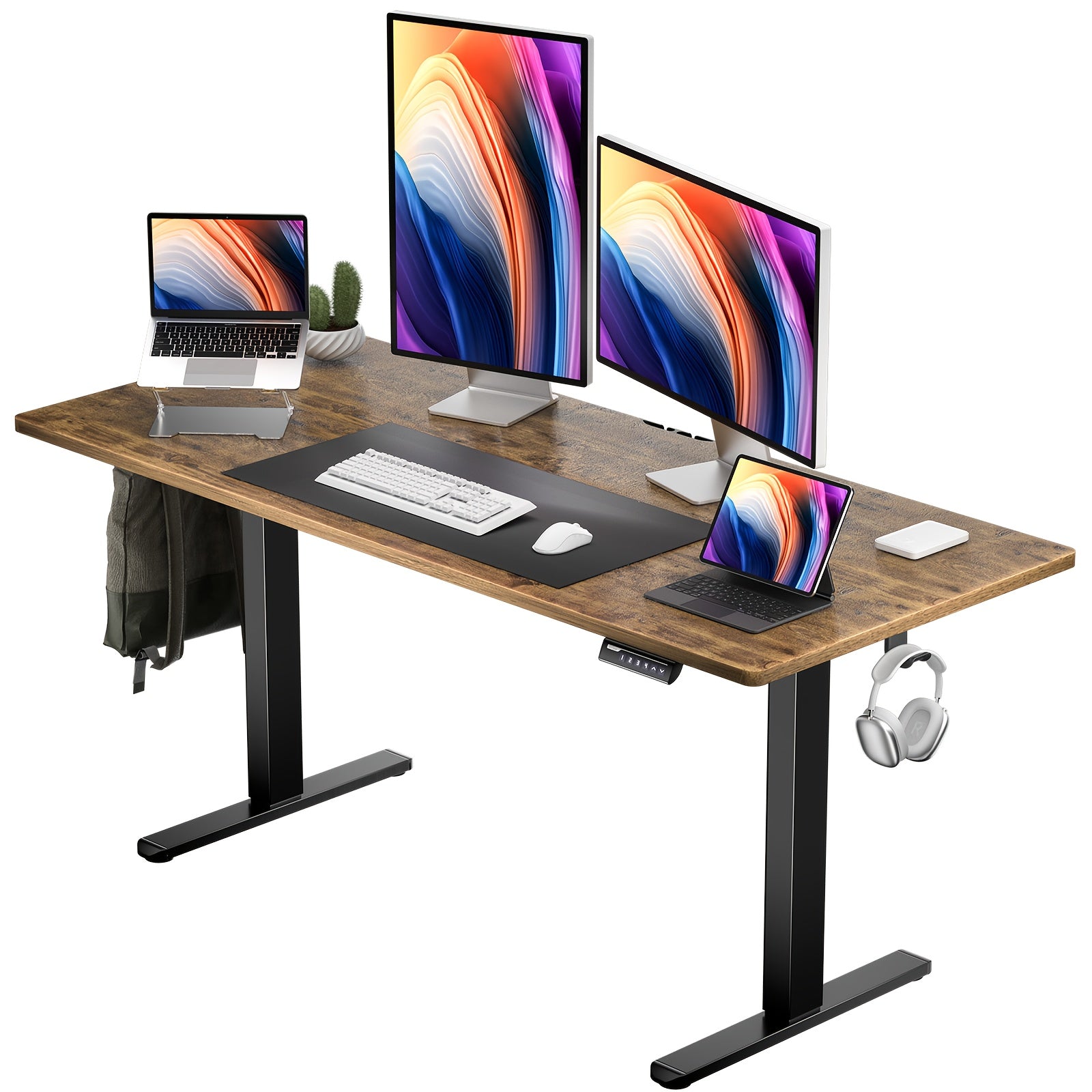 UP TO 40% OFF 63\u002F55\u002F48 Inch Adjustable Height Electric Lift Desk, Ergonomically Designed Office Desk, Gaming Desk, Suitable For Home Offices, Cafes, Restaurants, Electric Standing Table, Easter Gift