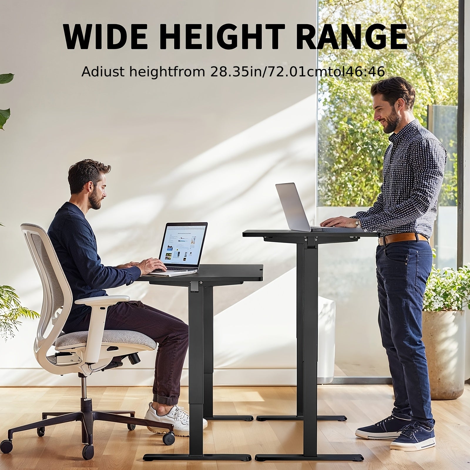 UP TO 40% OFF 63\u002F55\u002F48 Inch Adjustable Height Electric Lift Desk, Ergonomically Designed Office Desk, Gaming Desk, Suitable For Home Offices, Cafes, Restaurants, Electric Standing Table, Easter Gift
