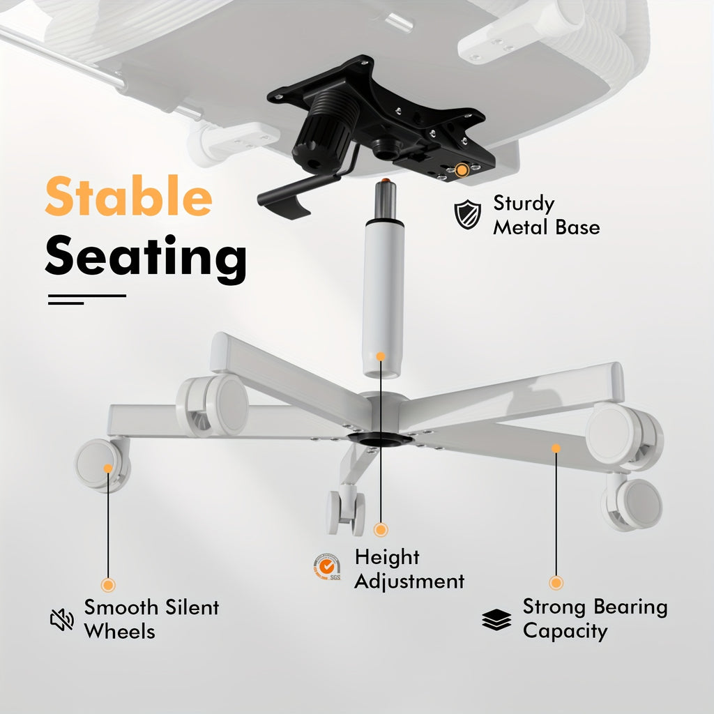 Ergonomic Swivel Office Chair with a High Back, Made of Corduroy, Featuring an Adjustable Headrest, 4D Armrests, a Tilting Backrest, And a Retractable Footrest, Ideal for Home Office Tasks